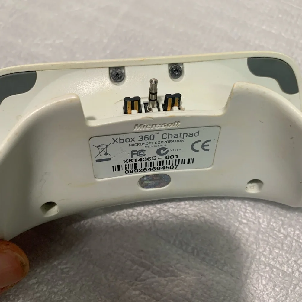 Microsoft XBOX 360 Chatpad Keyboard X814365-001 White OEM Genuine (FVS010062)